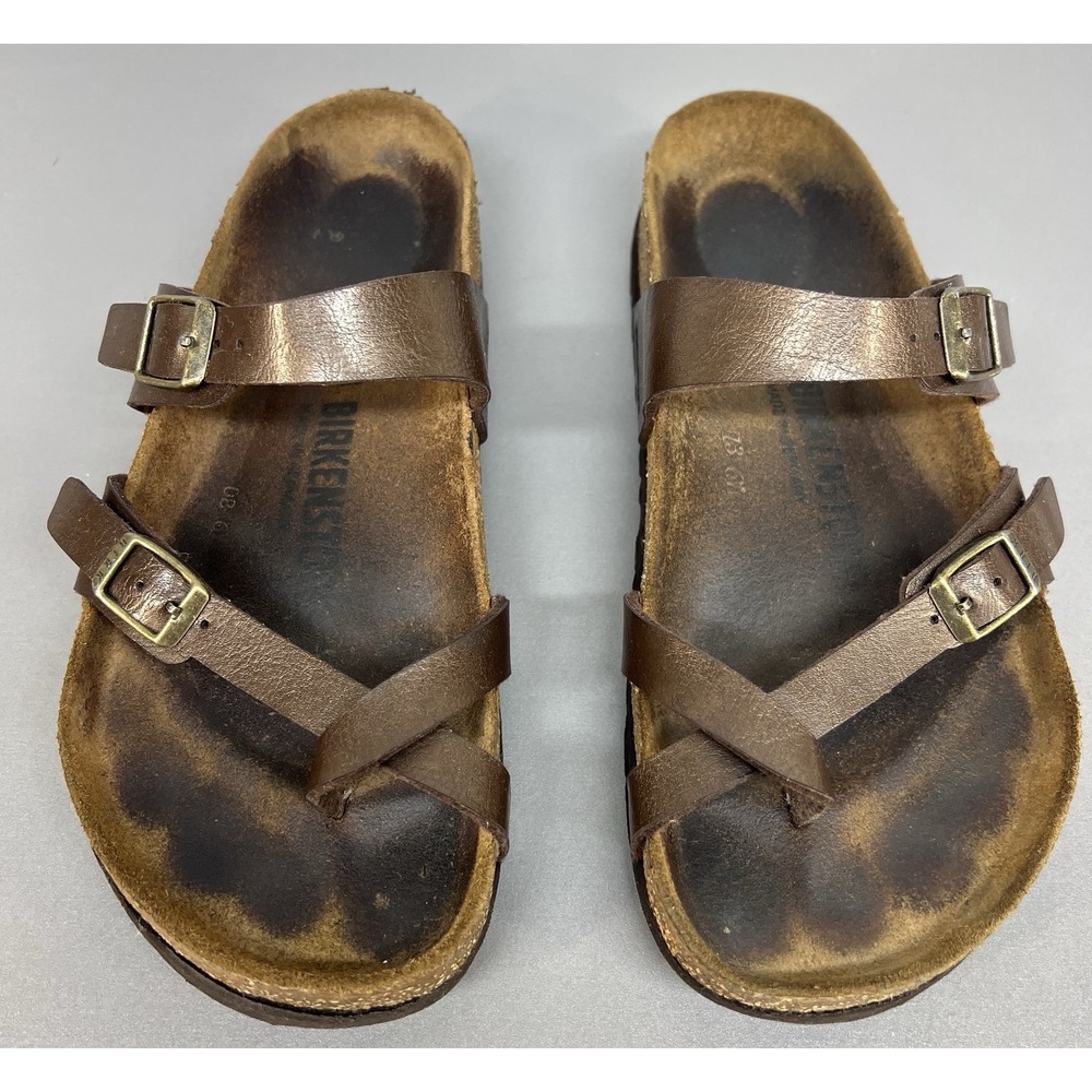 Birkenstock Womens Mayari Birko-Flor Thong Sandals Black Size 38 Regular - Picture 3 of 10